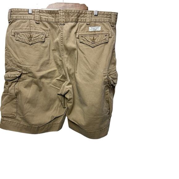 Polo Ralph Lauren Cargo Shorts Mens 40 Classic Y2k Baggy Pockets Khaki Beige - Picture 2 of 9